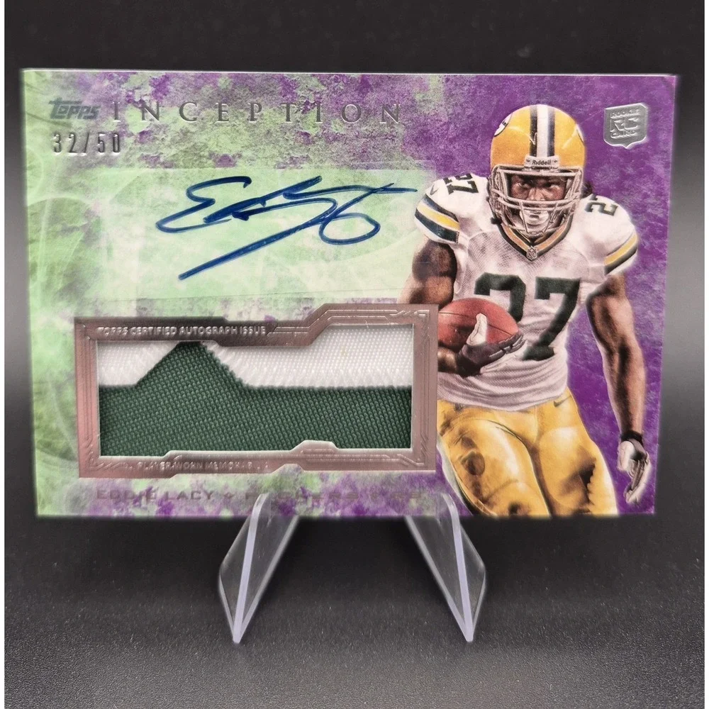 2013 Topps Inception Eddie‎ Lacy #IAJP-EL Autograph Jumbo Patch Purple /50